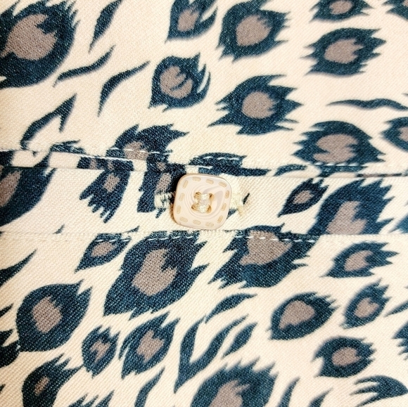 Sag & Harbor Cheetah Print Long Sleeves Button Down Women's Shirt Size 16W - Picture 3 of 7